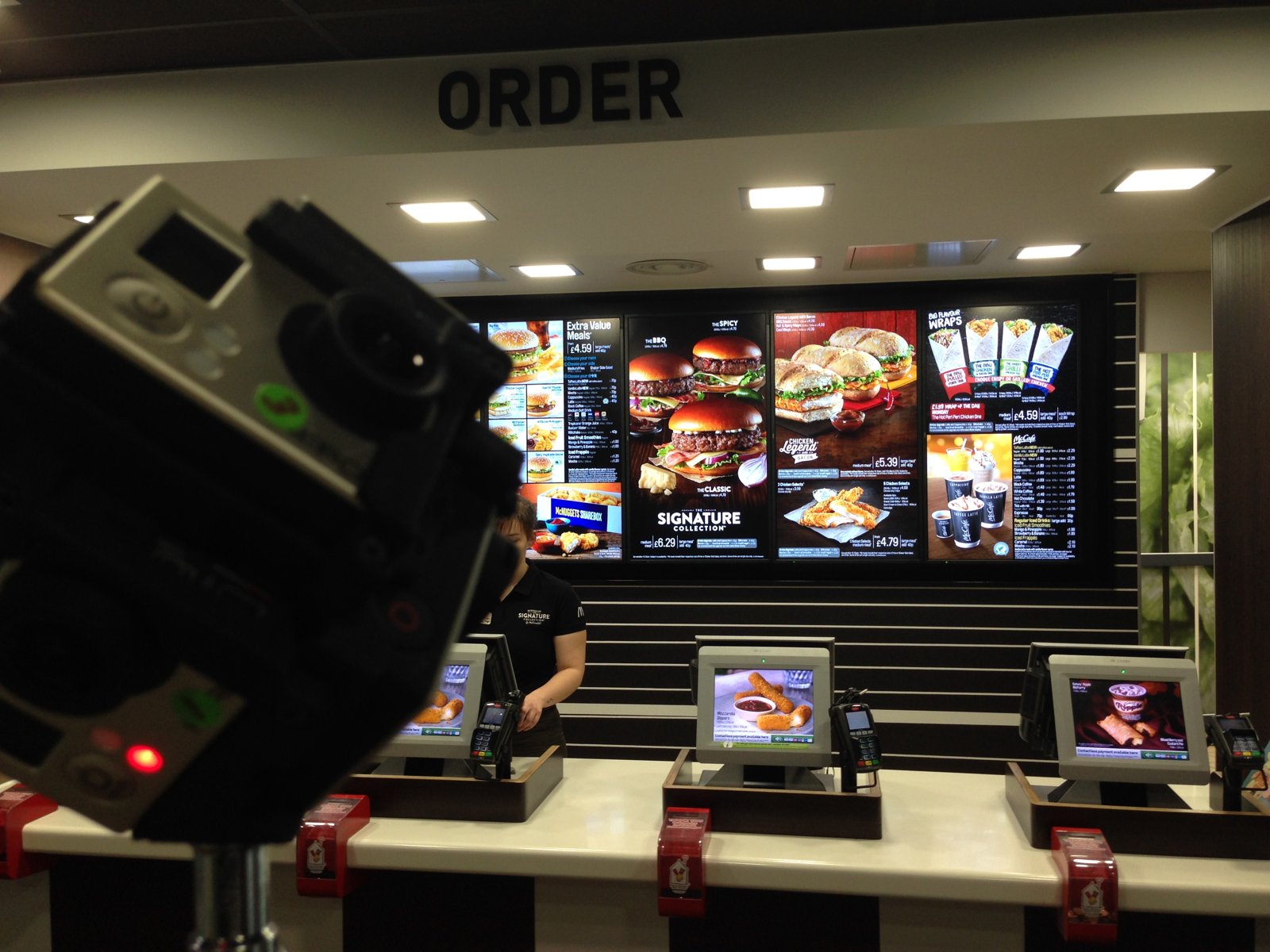 360 degree shoot - McDonalds - camera operator hire London