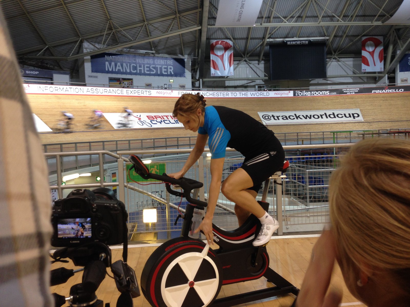 Joanne Rowsell - Olympic Gold medal cyclist - camera operator hire London