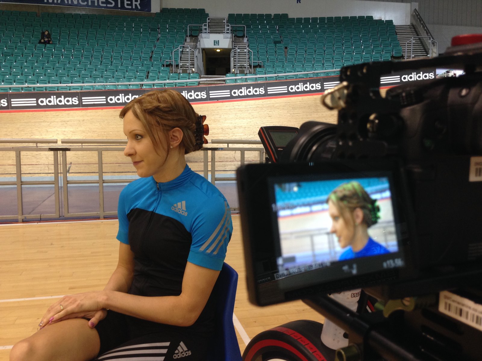 Joanne Rowsell - Olympic Gold medal cyclist - camera operator hire London
