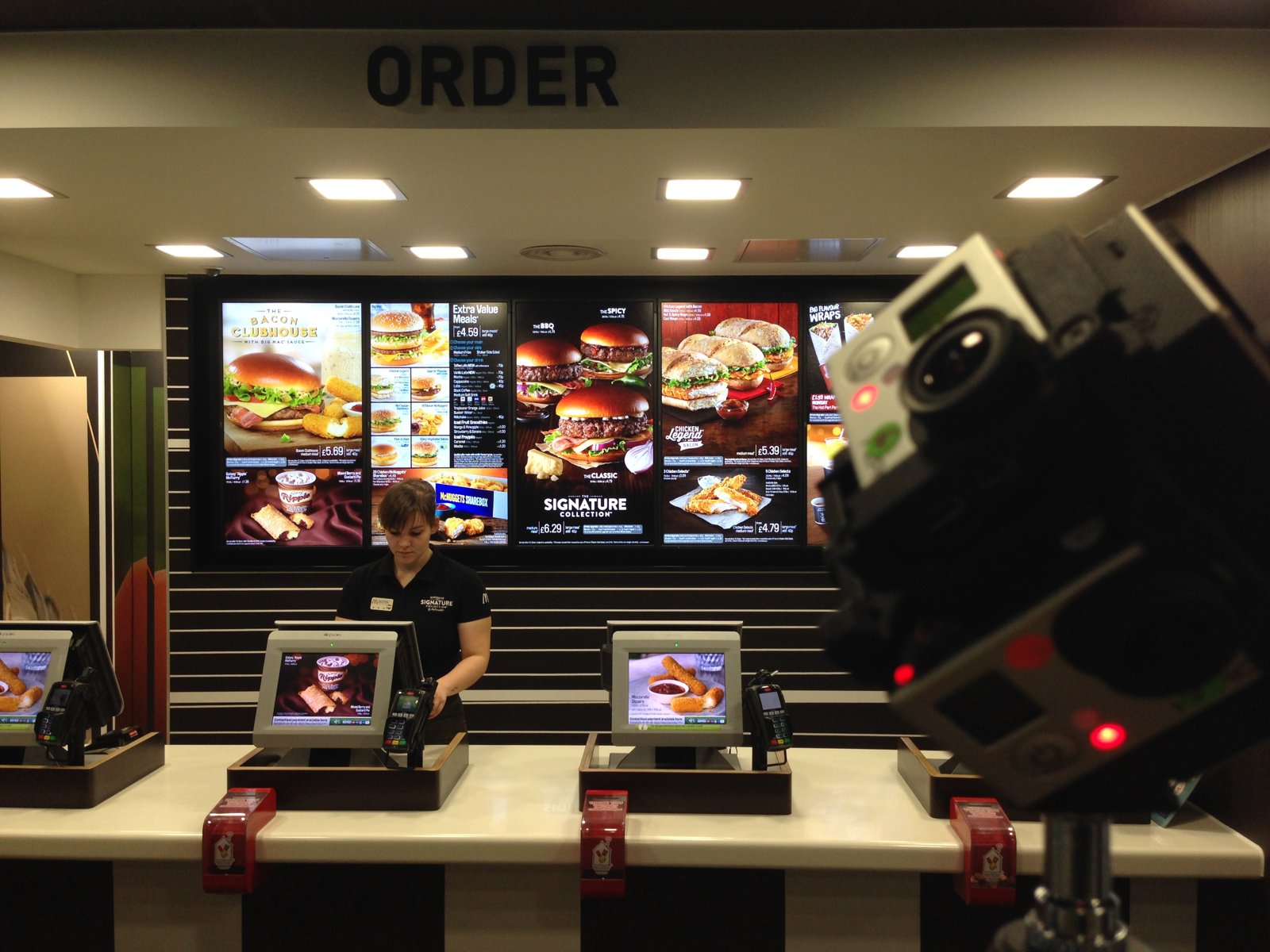 360 degree shoot - McDonalds - camera operator hire London