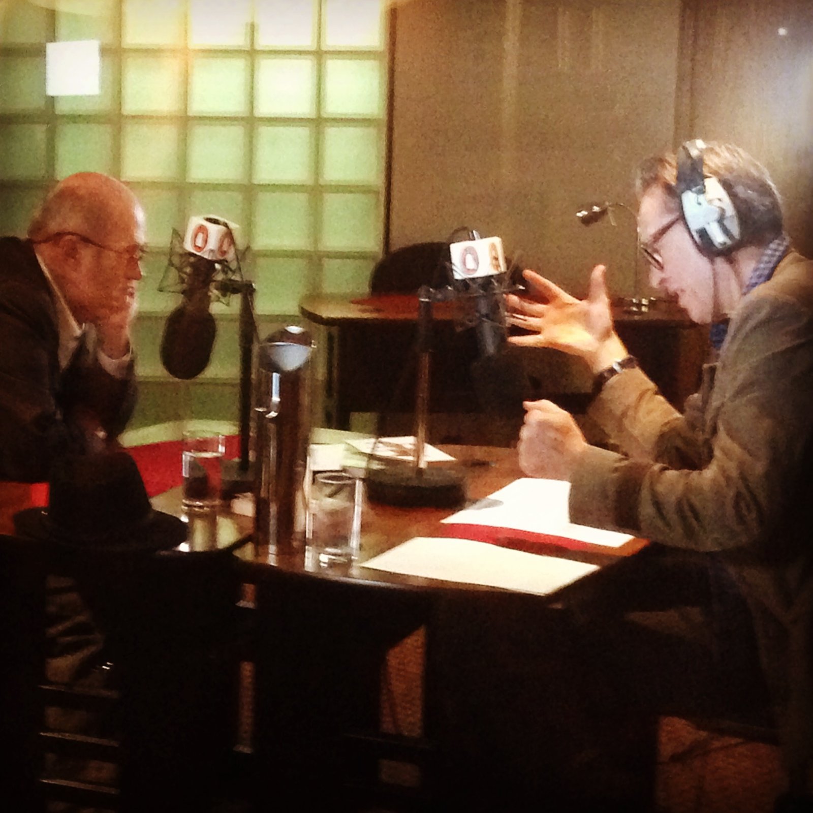 Richard E Grant and author Colm Toibin - camera operator hire London