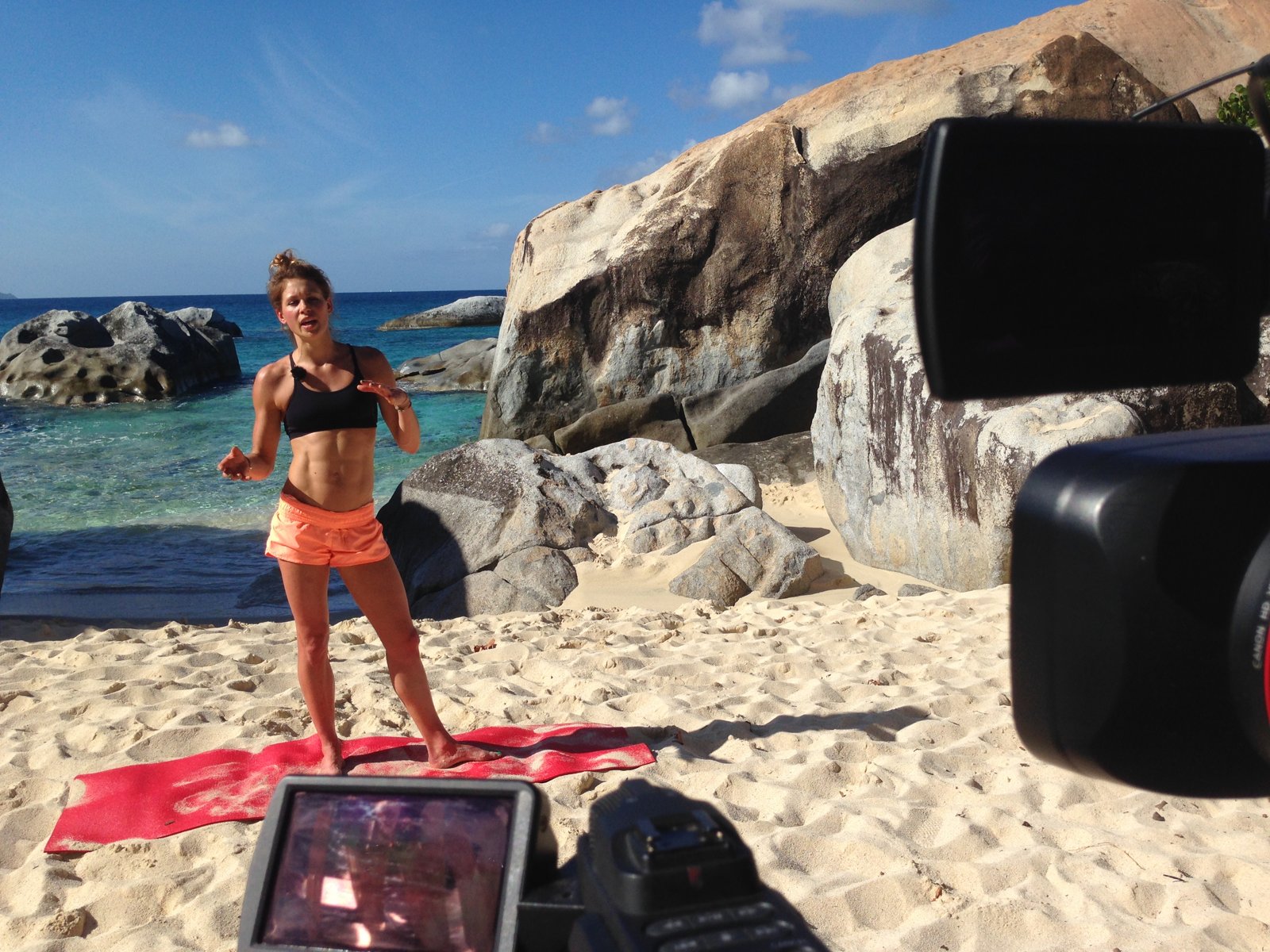 Caribbean Keep Fit Shoot - Necker Island - camera operator hire London