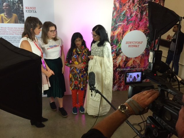 Action Aid - Live stream fashion show - camera operator hire London