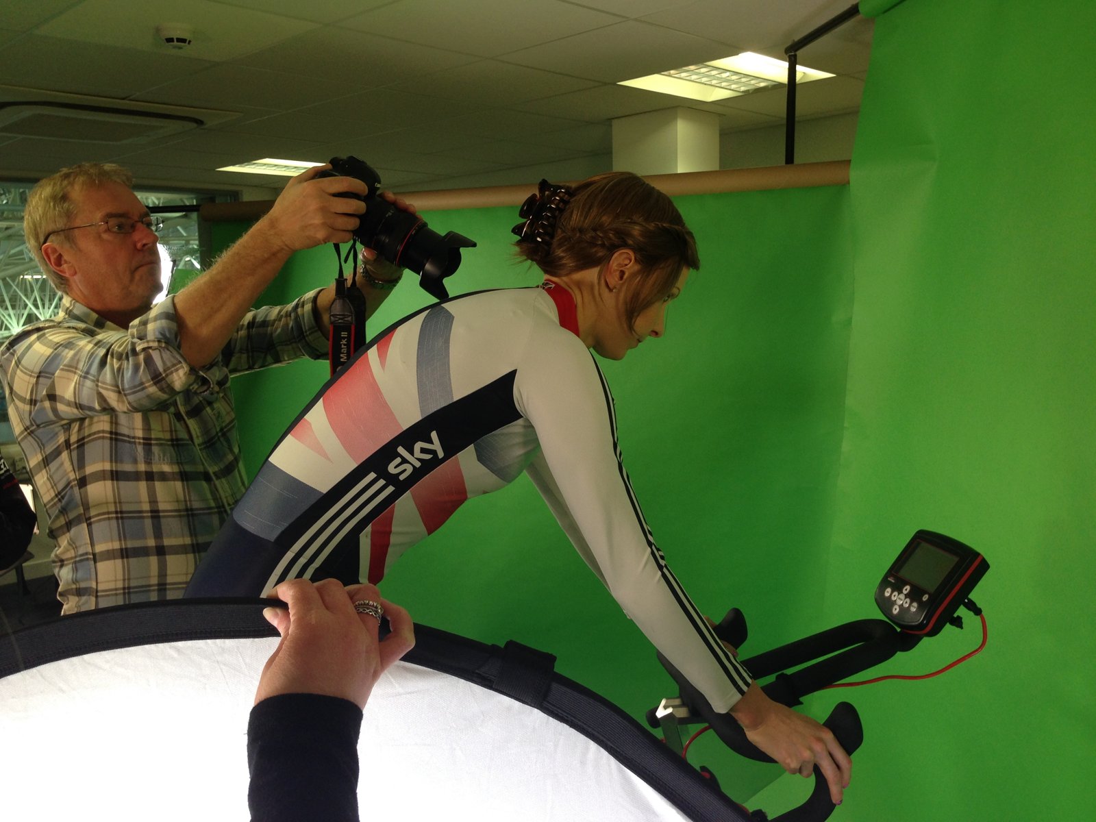 Joanne Rowsell - Olympic Gold medal cyclist - camera operator hire London